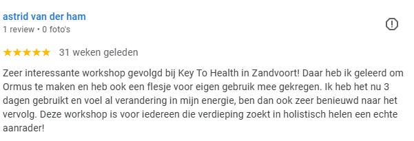 Review Ormus workshop